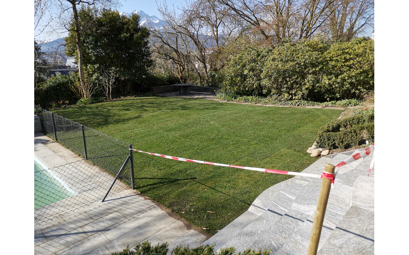 Garten nach Wiederherstellung Garten nach Wiederherstellung